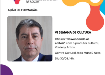 Ações de Formação no Centro de Cultura João Mandu Neto